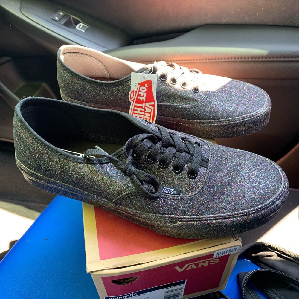 Authentic Vans glitter lows